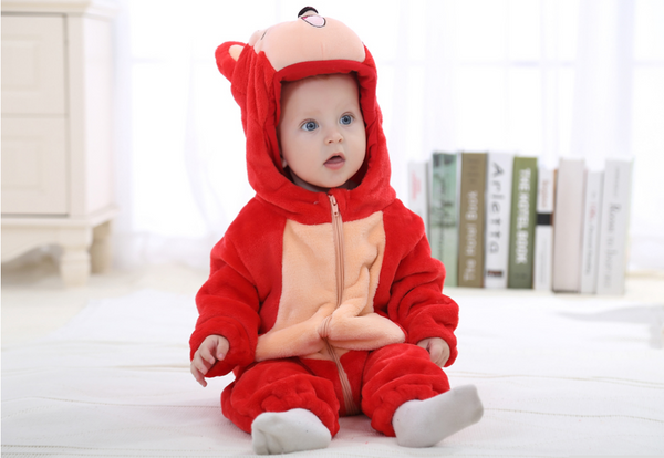 Red hooded sale romper