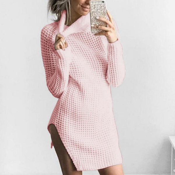 Cozy Turtleneck Sweater  Dress