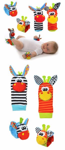 Baby Rattle Socks Wrist Band 4/Pcs