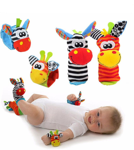 Baby Rattle Socks Wrist Band 4/Pcs