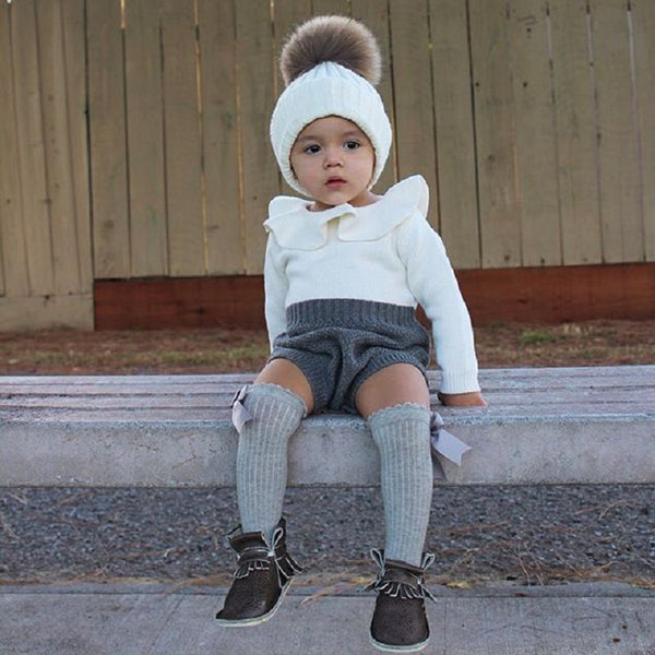Classic Knitted Baby Romper