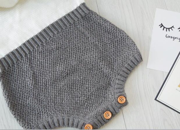 Classic Knitted Baby Romper