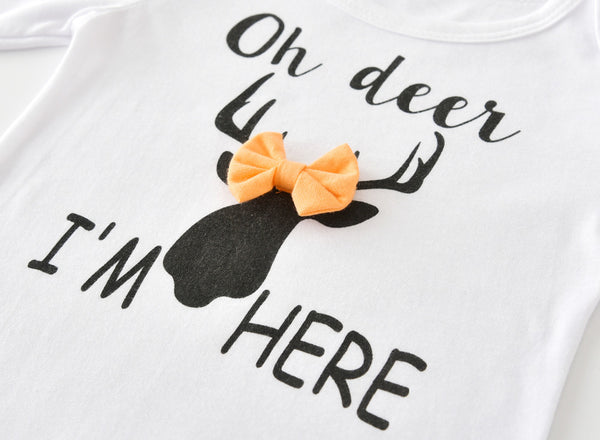 Oh Deer I'm Here 3 Piece Set - Orange