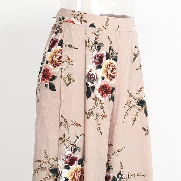 Side Split Wide Leg  Boho Long Pants