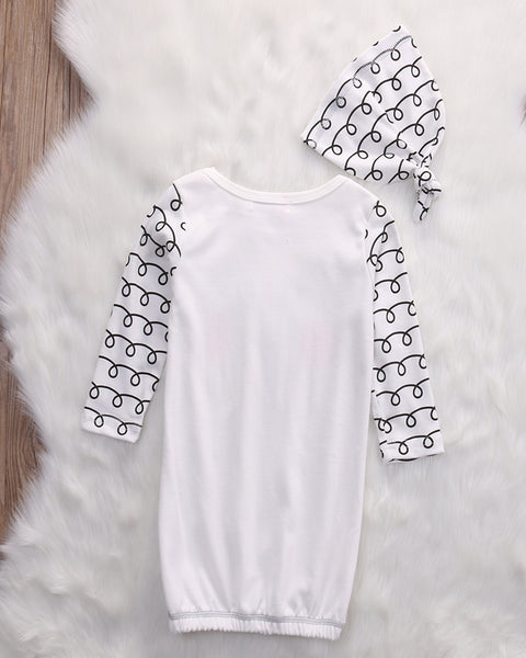 Sleepy Eyes Baby Gown 2 Pieces