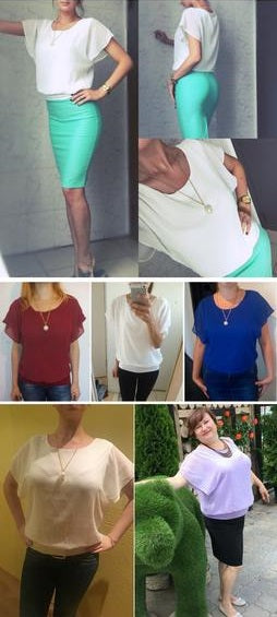 Summer Chiffon Blouse Plus Size