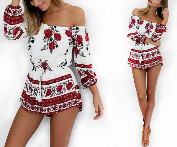 Gemma Off Shoulder Floral Romper