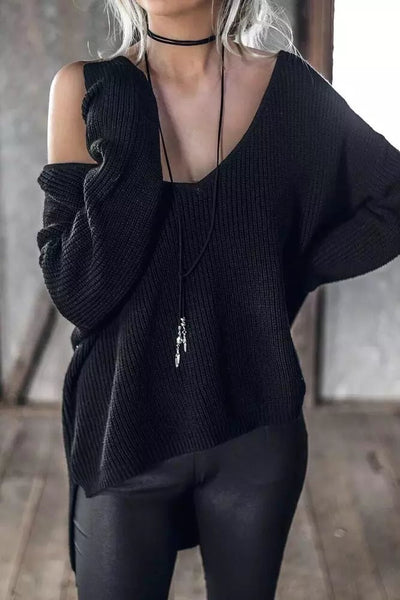 Oversize V Neck  Sweater