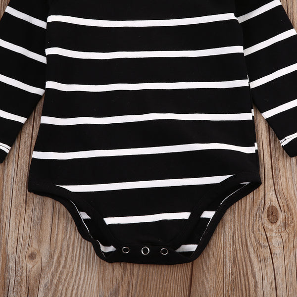 Long Sleeve Striped Romper