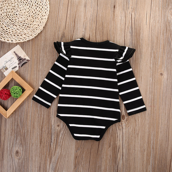 Long Sleeve Striped Romper