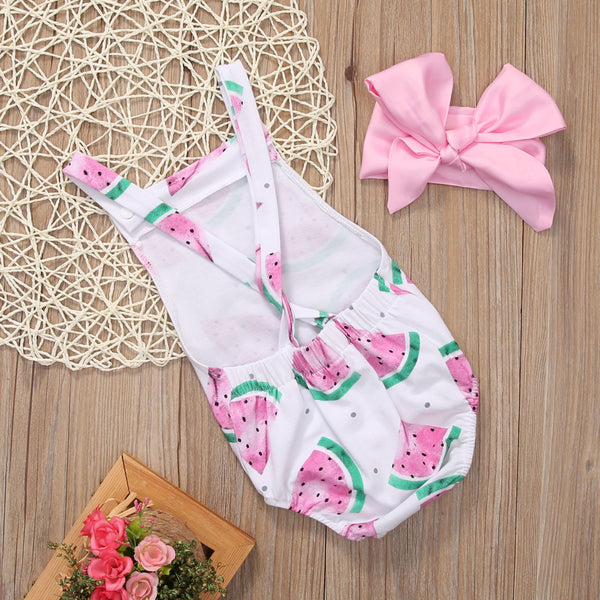 Baby Girl Watermelon Sunsuit