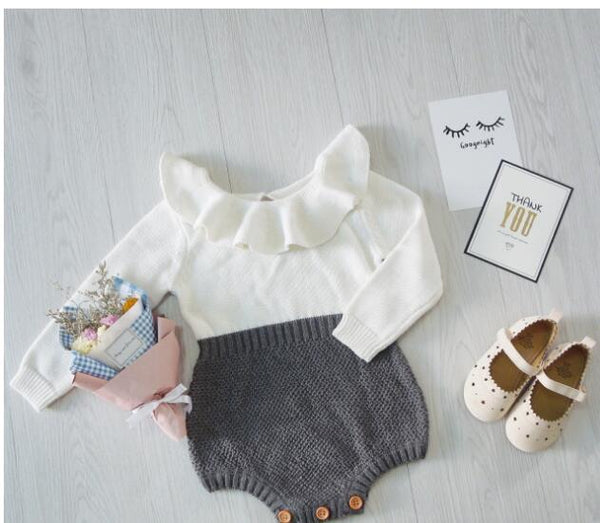 Classic Knitted Baby Romper