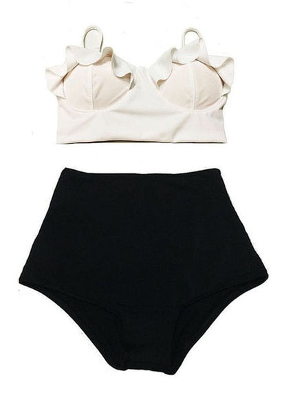 Delia Vintage Style High Waist Push Up Bikini