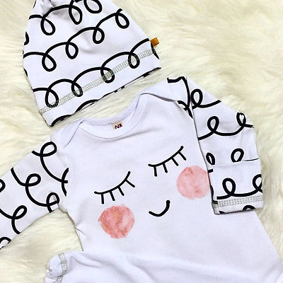 Sleepy Eyes Baby Gown 2 Pieces