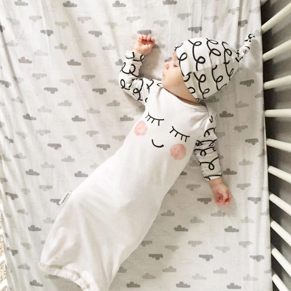 Sleepy Eyes Baby Gown 2 Pieces