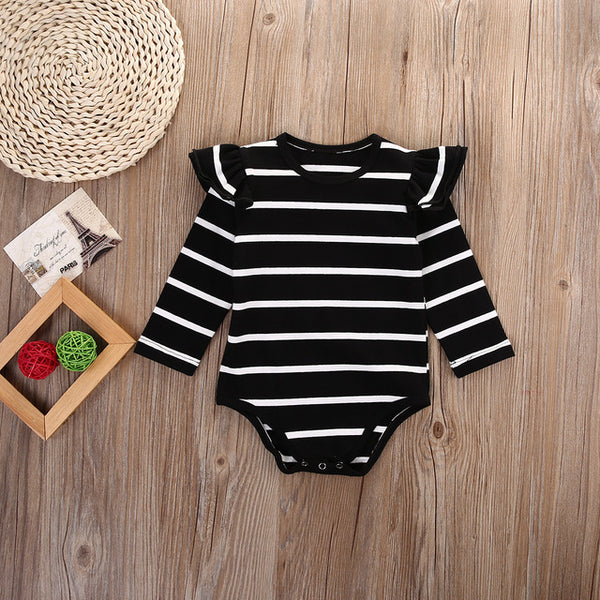 Long Sleeve Striped Romper