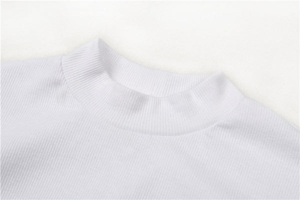 Lace Up Cropped Short Sleeve T-Shirt