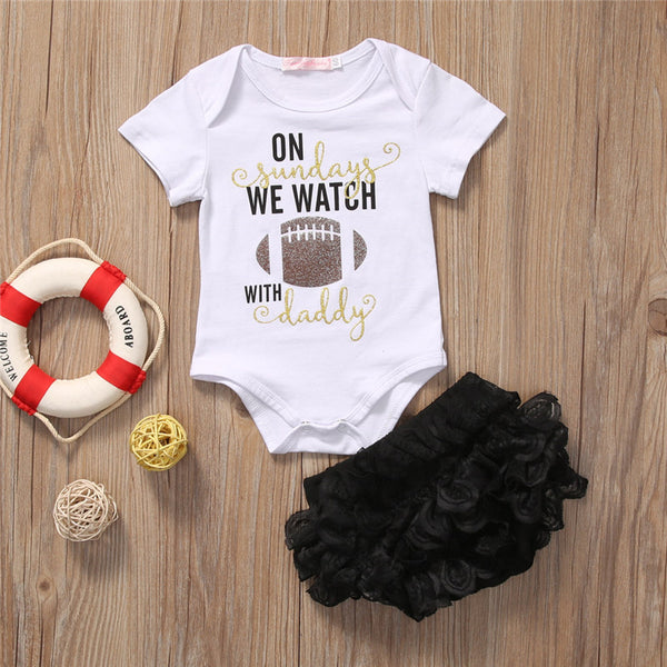 We Watch Football With Daddy 2Pcs