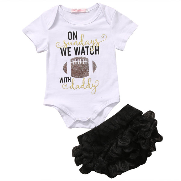 We Watch Football With Daddy 2Pcs