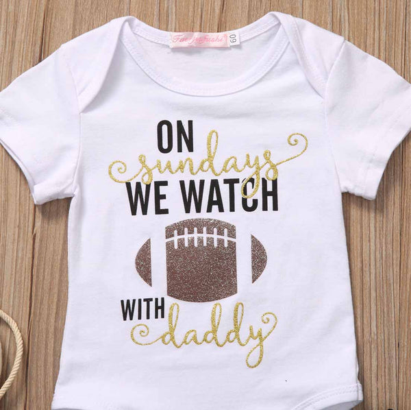 We Watch Football With Daddy 2Pcs