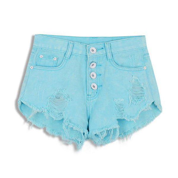 High Waist Denim Shorts Slim Fit outfit