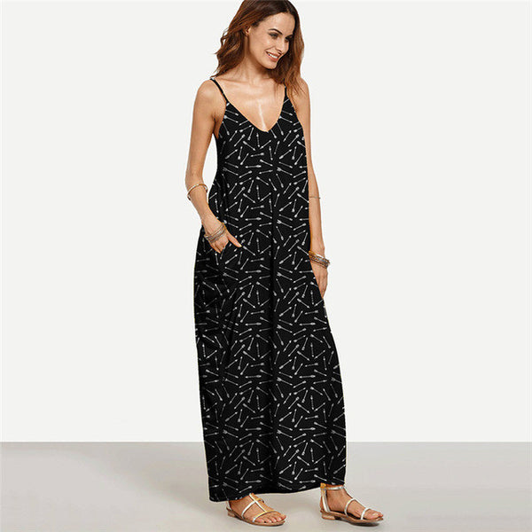 Senna Spaghetti Strap Boho  Maxi  Dress Plus Size