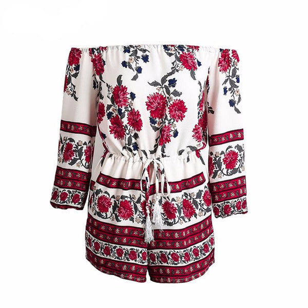 Gemma Off Shoulder Floral Romper