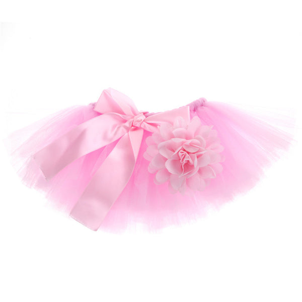 Pink Flower Headband and Princess Tutu Skirt Photo Prop