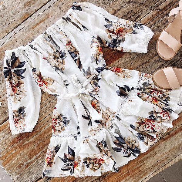 Floral Off Shoulder Mini Dress