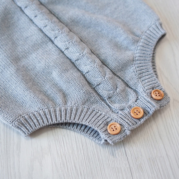 Cute As A Button Knitted Romper
