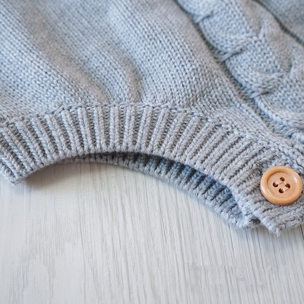 Cute As A Button Knitted Romper
