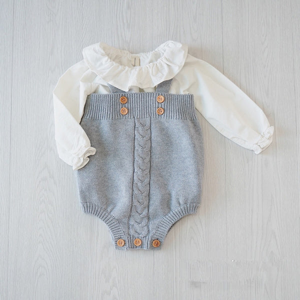 Cute As A Button Knitted Romper