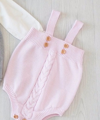 Cute As A Button Knitted Romper