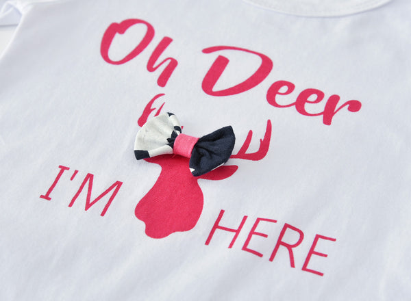 Oh Deer I'm Here 3 Pc Set - Pink
