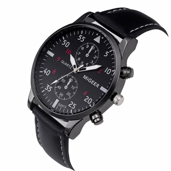 Retro Leather Band Mens Watch