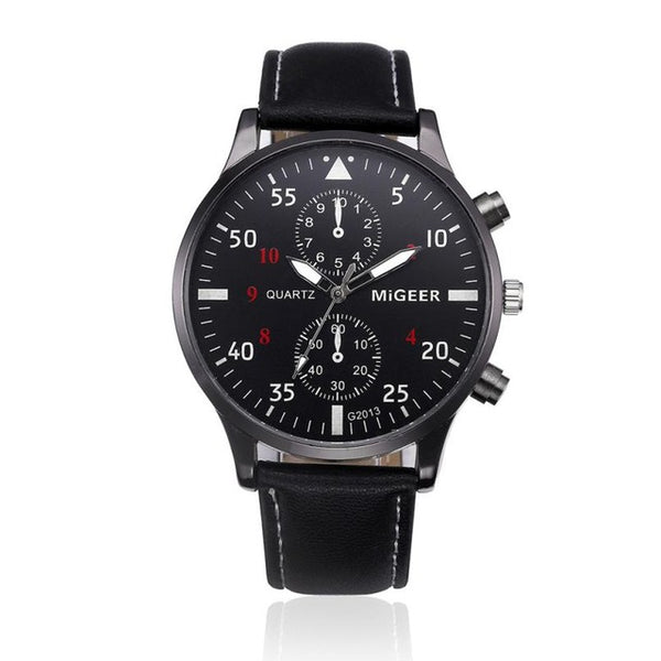 Retro Leather Band Mens Watch