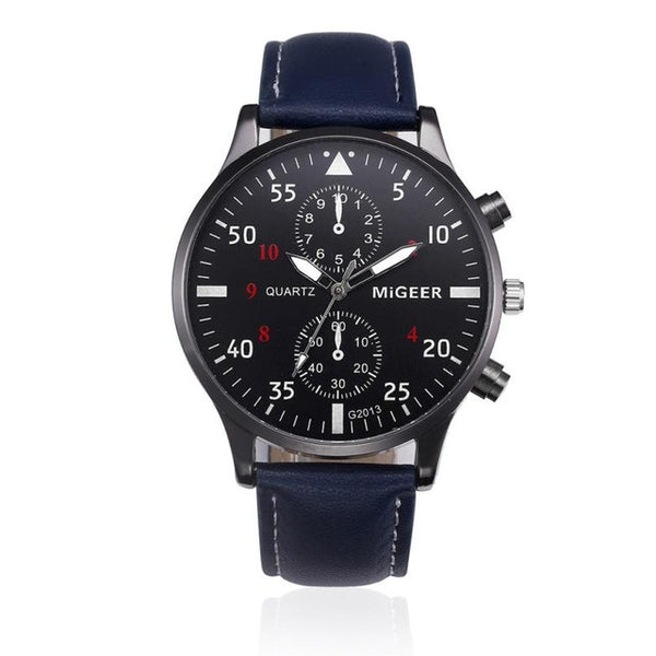Retro Leather Band Mens Watch
