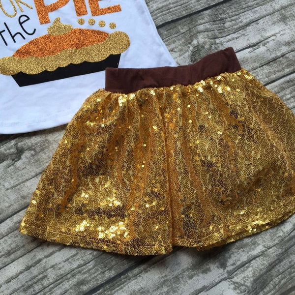 I'm just here for the pie Sequin Outfit