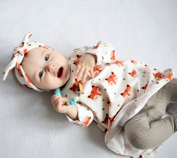 Baby Girl  Fox Printed Dress