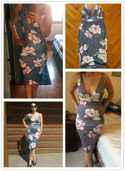 Elegant  Backless Midi Dress