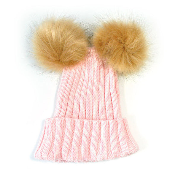Mommy and Me Pom Pom Hat