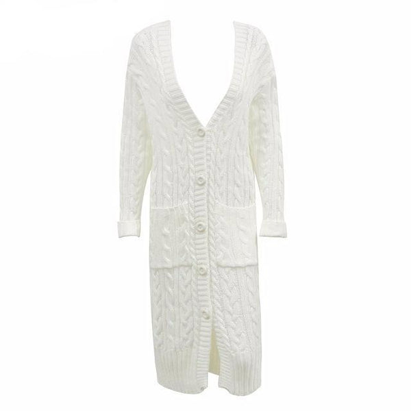 Long Sleeve  Open Front Loose Fit Cardigan