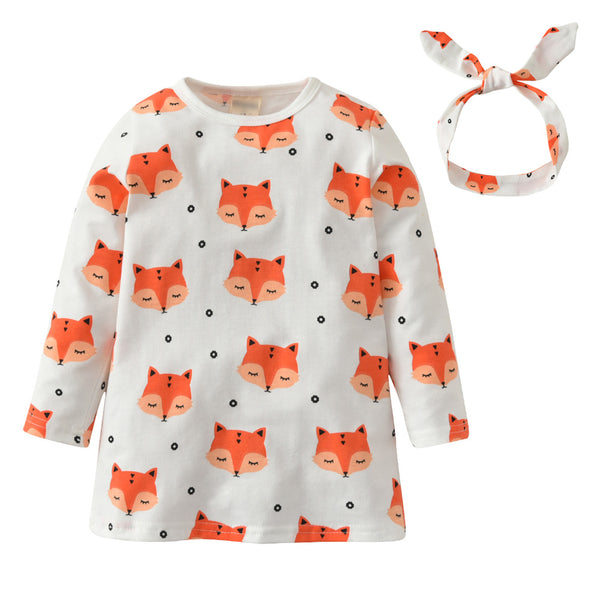 Baby Girl  Fox Printed Dress