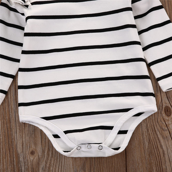 Long Sleeve Striped Romper