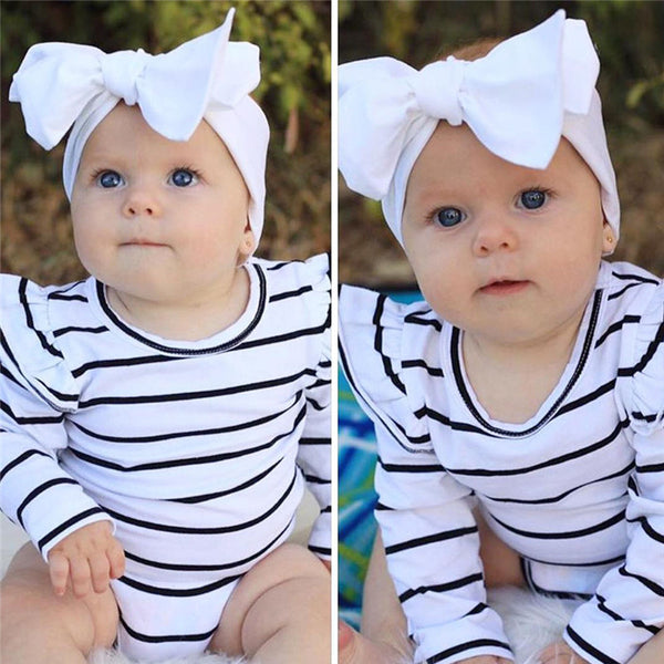 Long Sleeve Striped Romper